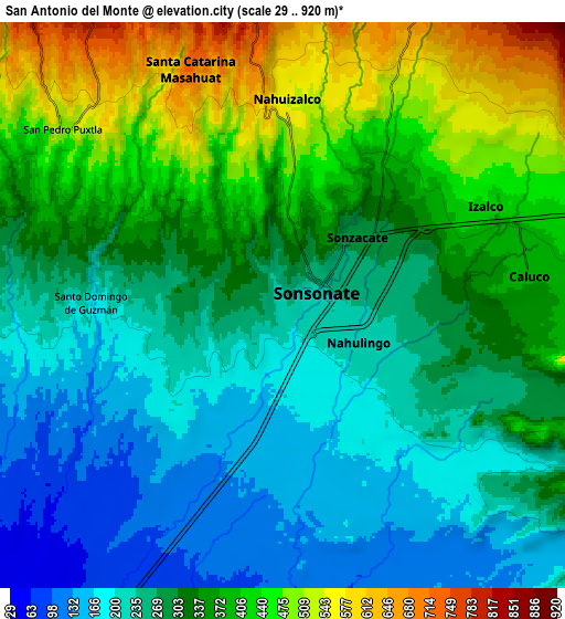 Zoom OUT 2x San Antonio del Monte, El Salvador elevation map