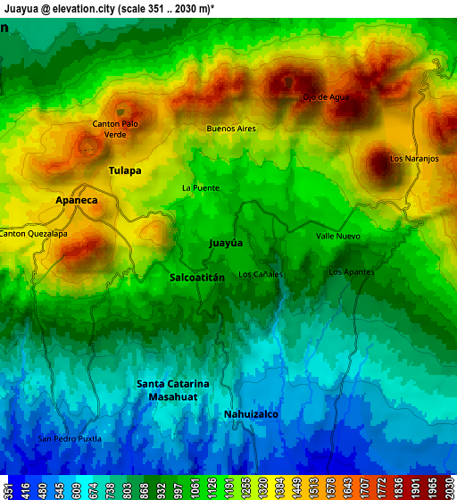 Zoom OUT 2x Juayúa, El Salvador elevation map