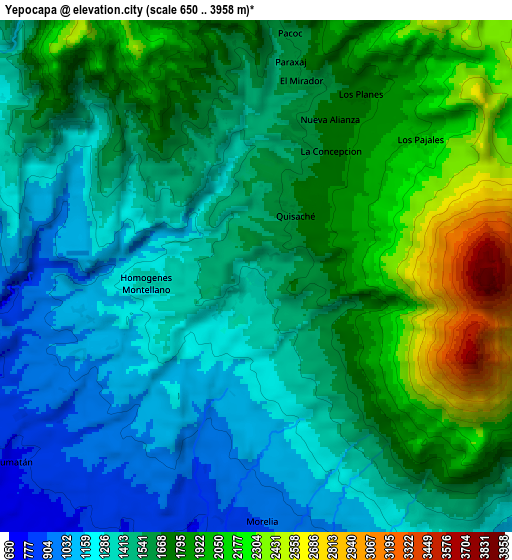 Zoom OUT 2x Yepocapa, Guatemala elevation map