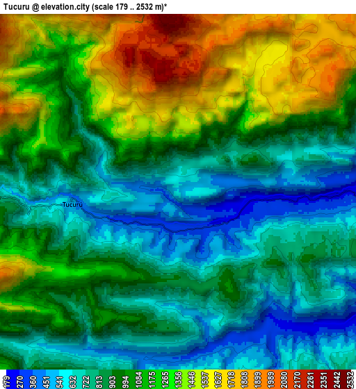 Zoom OUT 2x Tucurú, Guatemala elevation map