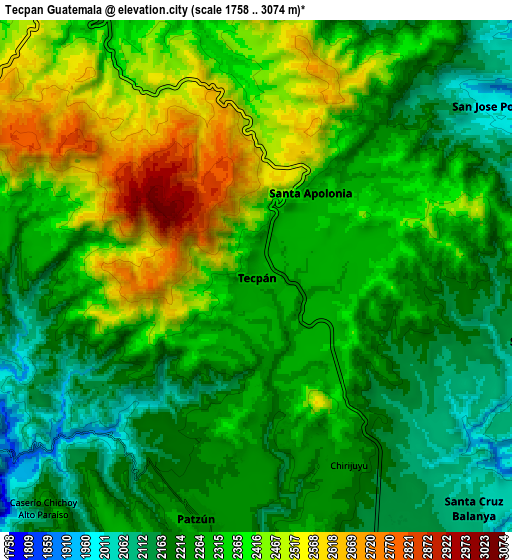 Zoom OUT 2x Tecpán Guatemala, Guatemala elevation map