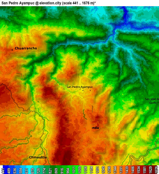 Zoom OUT 2x San Pedro Ayampuc, Guatemala elevation map