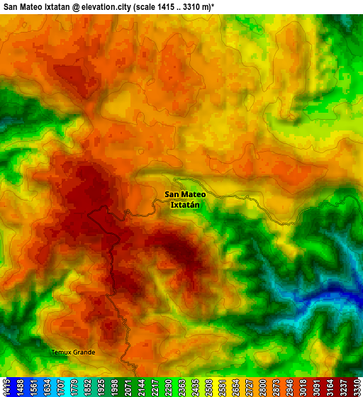 Zoom OUT 2x San Mateo Ixtatán, Guatemala elevation map