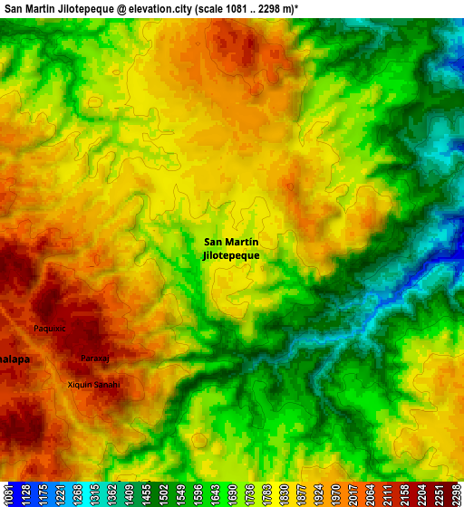 Zoom OUT 2x San Martín Jilotepeque, Guatemala elevation map