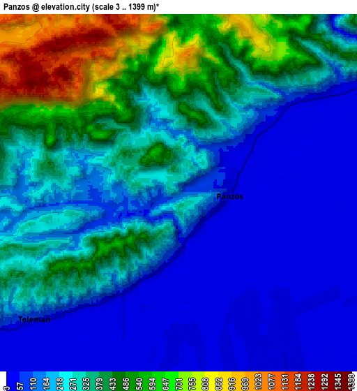 Zoom OUT 2x Panzós, Guatemala elevation map