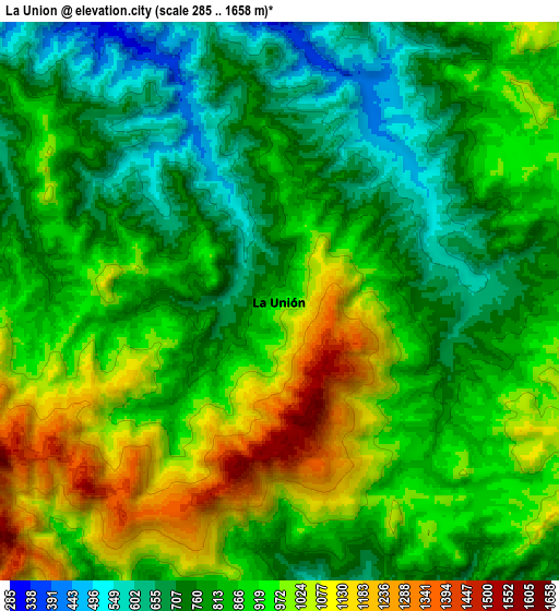 Zoom OUT 2x La Unión, Guatemala elevation map
