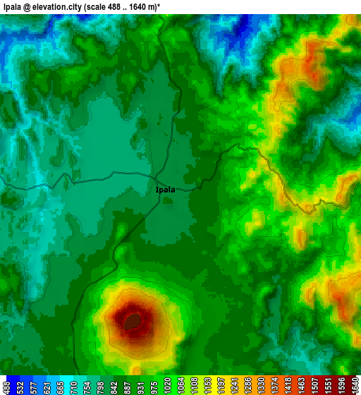 Zoom OUT 2x Ipala, Guatemala elevation map