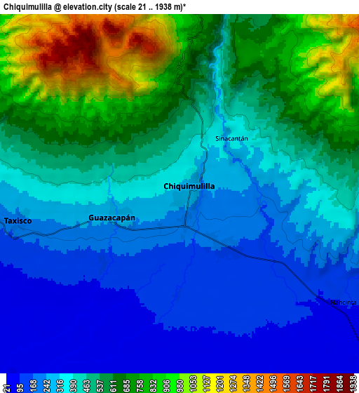 Zoom OUT 2x Chiquimulilla, Guatemala elevation map