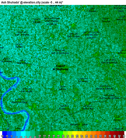 Zoom OUT 2x Ash Shuhadā’, Egypt elevation map