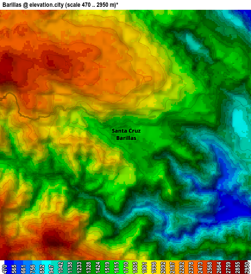 Zoom OUT 2x Barillas, Guatemala elevation map