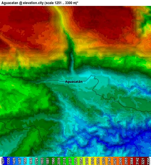 Zoom OUT 2x Aguacatán, Guatemala elevation map