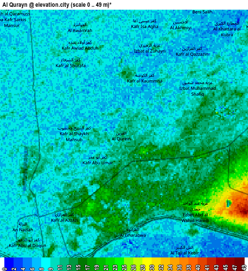 Zoom OUT 2x Al Qurayn, Egypt elevation map