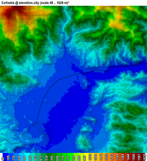 Zoom OUT 2x Cofradía, Honduras elevation map