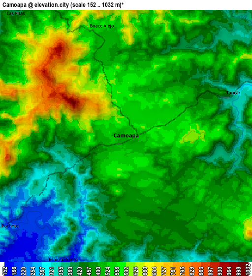 Zoom OUT 2x Camoapa, Nicaragua elevation map