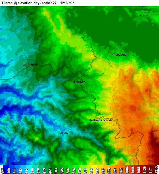 Zoom OUT 2x Tilarán, Costa Rica elevation map