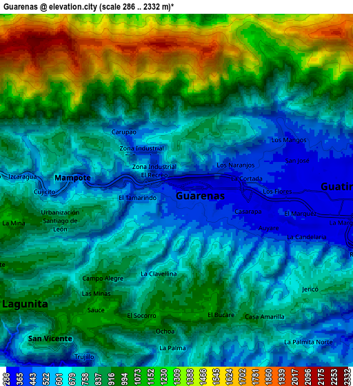 Zoom OUT 2x Guarenas, Venezuela elevation map