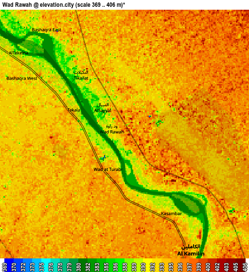Zoom OUT 2x Wad Rāwah, Sudan elevation map