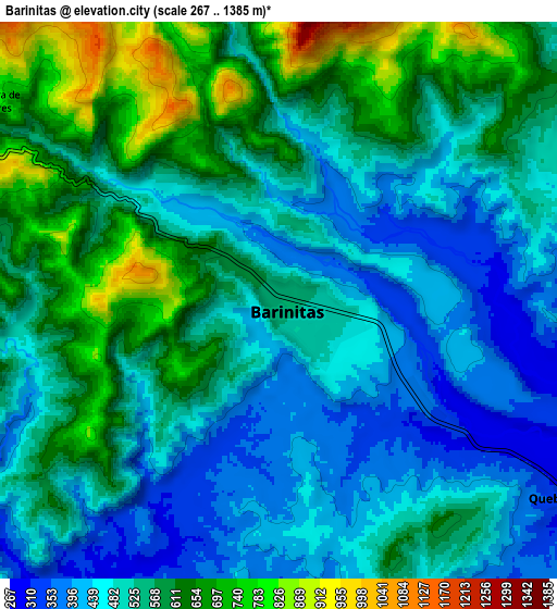 Zoom OUT 2x Barinitas, Venezuela elevation map