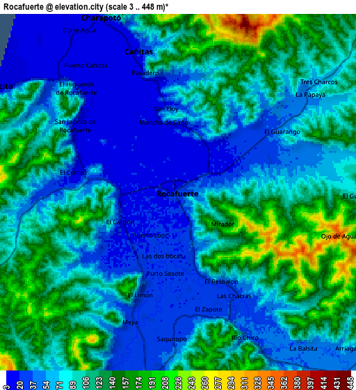 Zoom OUT 2x Rocafuerte, Ecuador elevation map