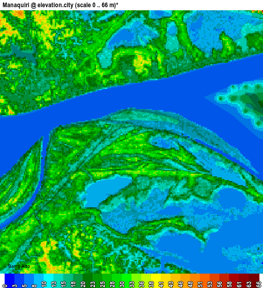 Zoom OUT 2x Manaquiri, Brazil elevation map