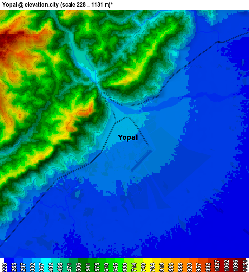 Zoom OUT 2x Yopal, Colombia elevation map