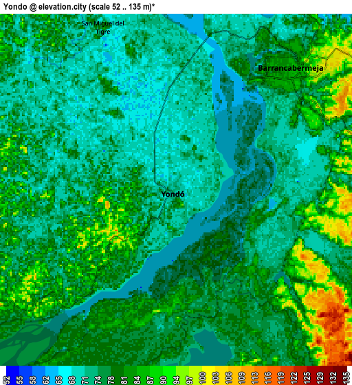 Zoom OUT 2x Yondó, Colombia elevation map