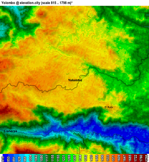 Zoom OUT 2x Yolombó, Colombia elevation map