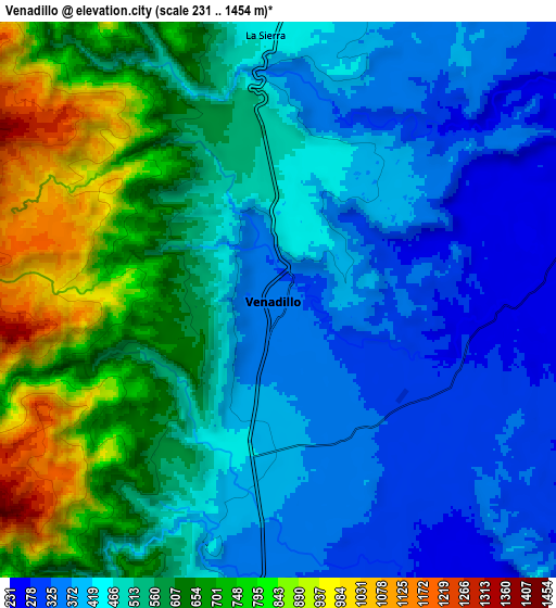 Zoom OUT 2x Venadillo, Colombia elevation map