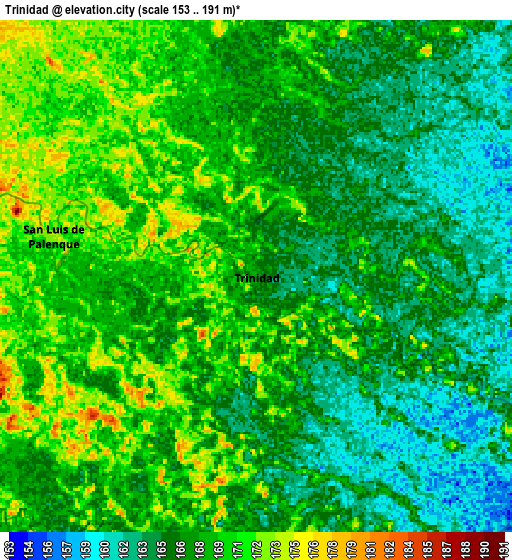 Zoom OUT 2x Trinidad, Colombia elevation map