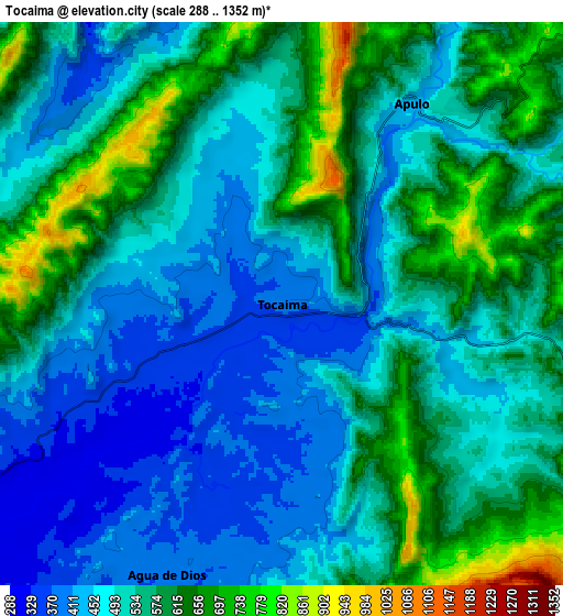 Zoom OUT 2x Tocaima, Colombia elevation map