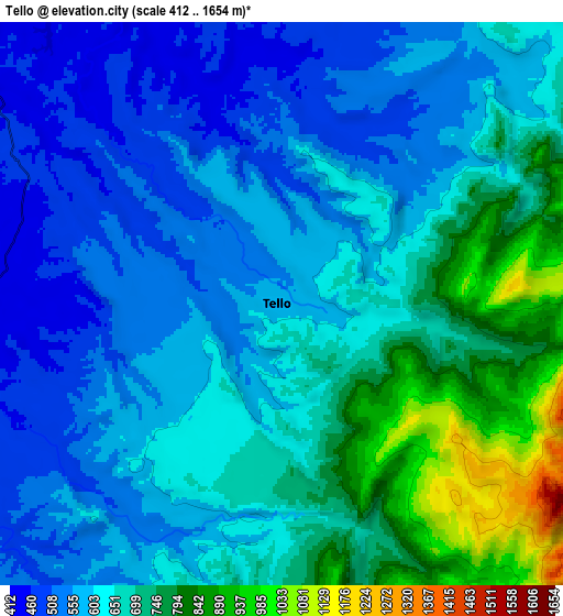 Zoom OUT 2x Tello, Colombia elevation map