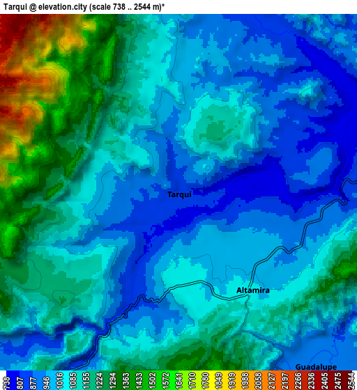 Zoom OUT 2x Tarqui, Colombia elevation map