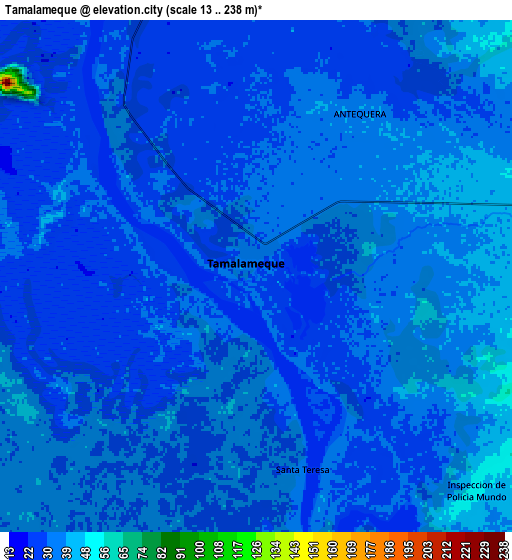 Zoom OUT 2x Tamalameque, Colombia elevation map