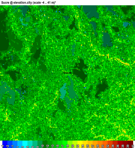 Zoom OUT 2x Sucre, Colombia elevation map