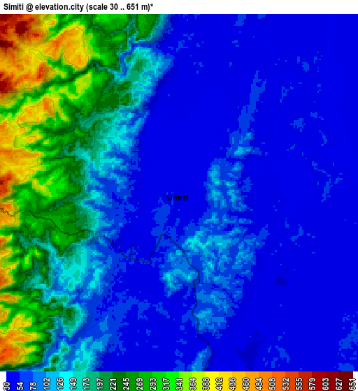 Zoom OUT 2x Simití, Colombia elevation map