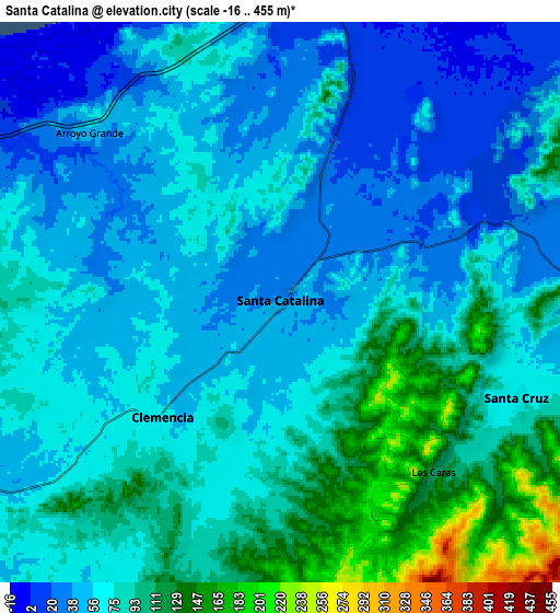 Zoom OUT 2x Santa Catalina, Colombia elevation map