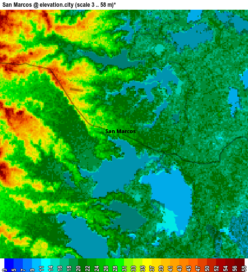 Zoom OUT 2x San Marcos, Colombia elevation map
