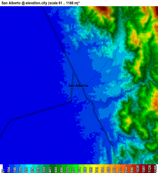 Zoom OUT 2x San Alberto, Colombia elevation map