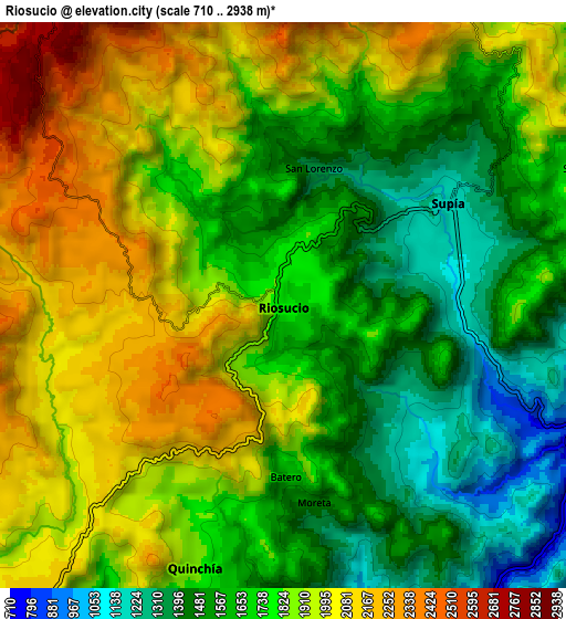 Zoom OUT 2x Riosucio, Colombia elevation map