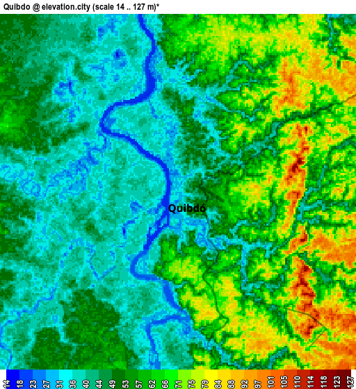 Zoom OUT 2x Quibdó, Colombia elevation map