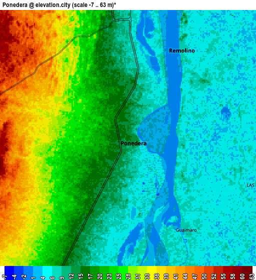 Zoom OUT 2x Ponedera, Colombia elevation map