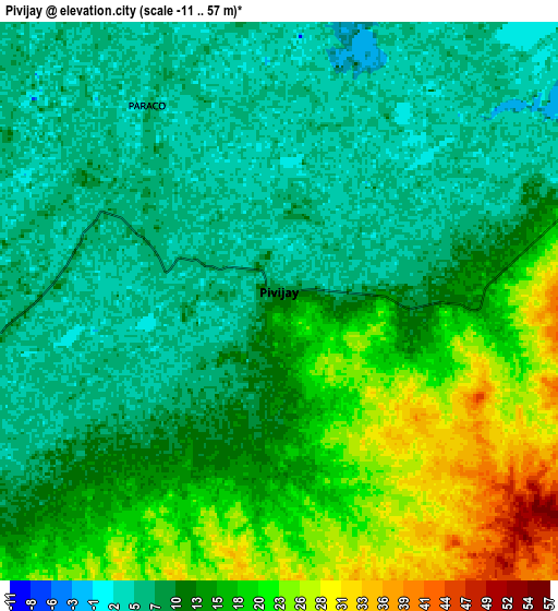Zoom OUT 2x Pivijay, Colombia elevation map