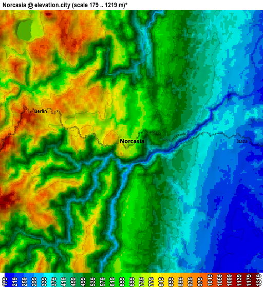 Zoom OUT 2x Norcasia, Colombia elevation map