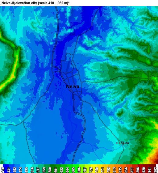 Zoom OUT 2x Neiva, Colombia elevation map