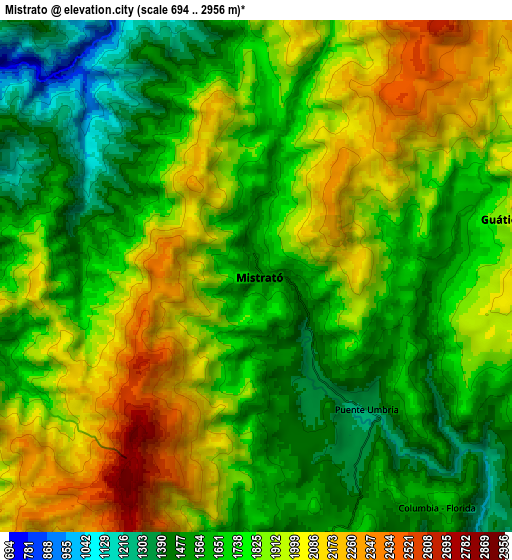 Zoom OUT 2x Mistrató, Colombia elevation map