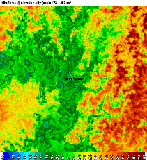 Zoom OUT 2x Miraflores, Colombia elevation map