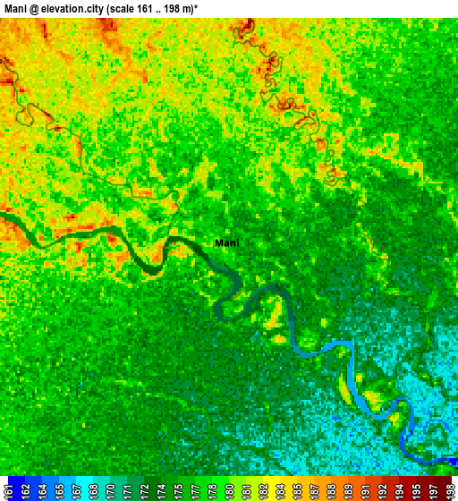 Zoom OUT 2x Maní, Colombia elevation map