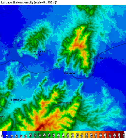 Zoom OUT 2x Luruaco, Colombia elevation map