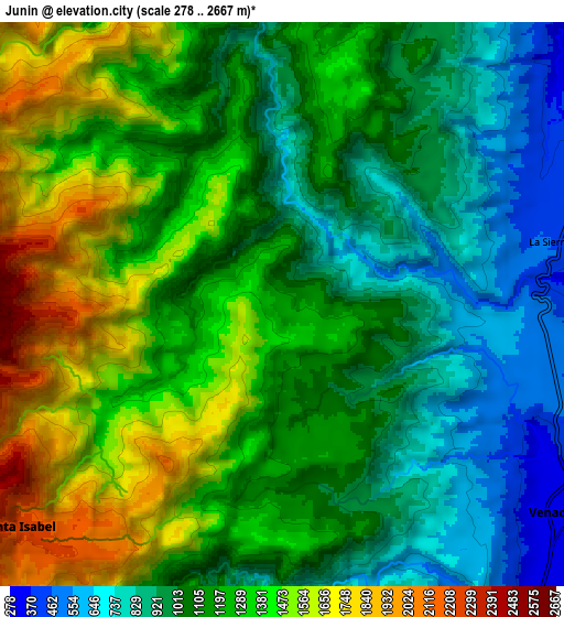 Zoom OUT 2x Junín, Colombia elevation map