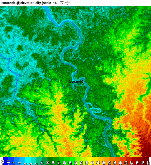 Zoom OUT 2x Iscuandé, Colombia elevation map